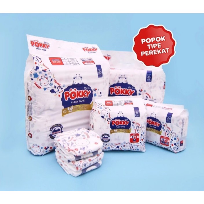 Jual POPOK PEREKAT POKKY FLEXY TAPE FOR NEW BORN-S ISI 42+6 | Baby ...