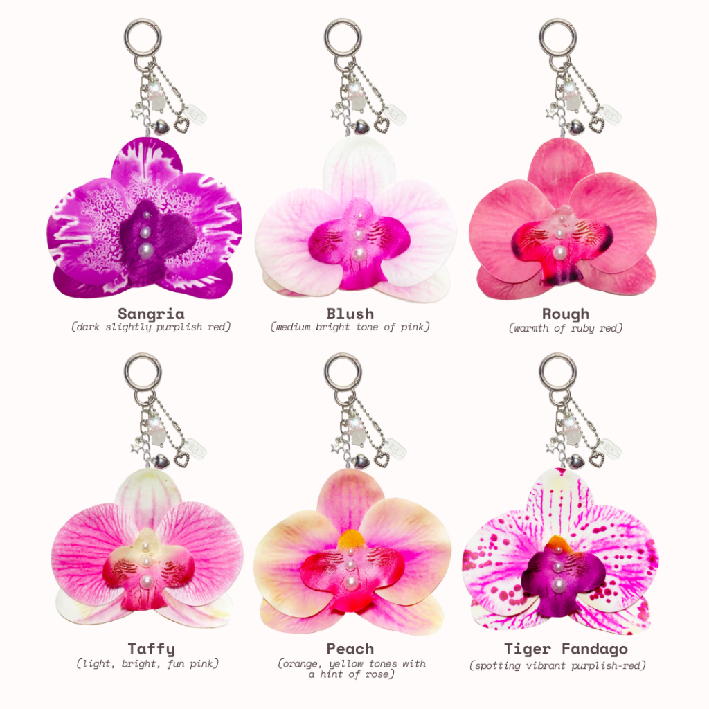 Jual QTPIESTUDIO | ORCHID BAGCHARM KEYCHAIN TAS DECO BUNGA ANGGREK ...
