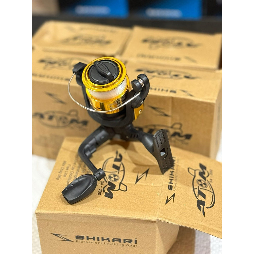 Jual TERBARU REEL PANCING SHIKARI ATOM WARNA MERAH KUNING HIJAU BIRU ...