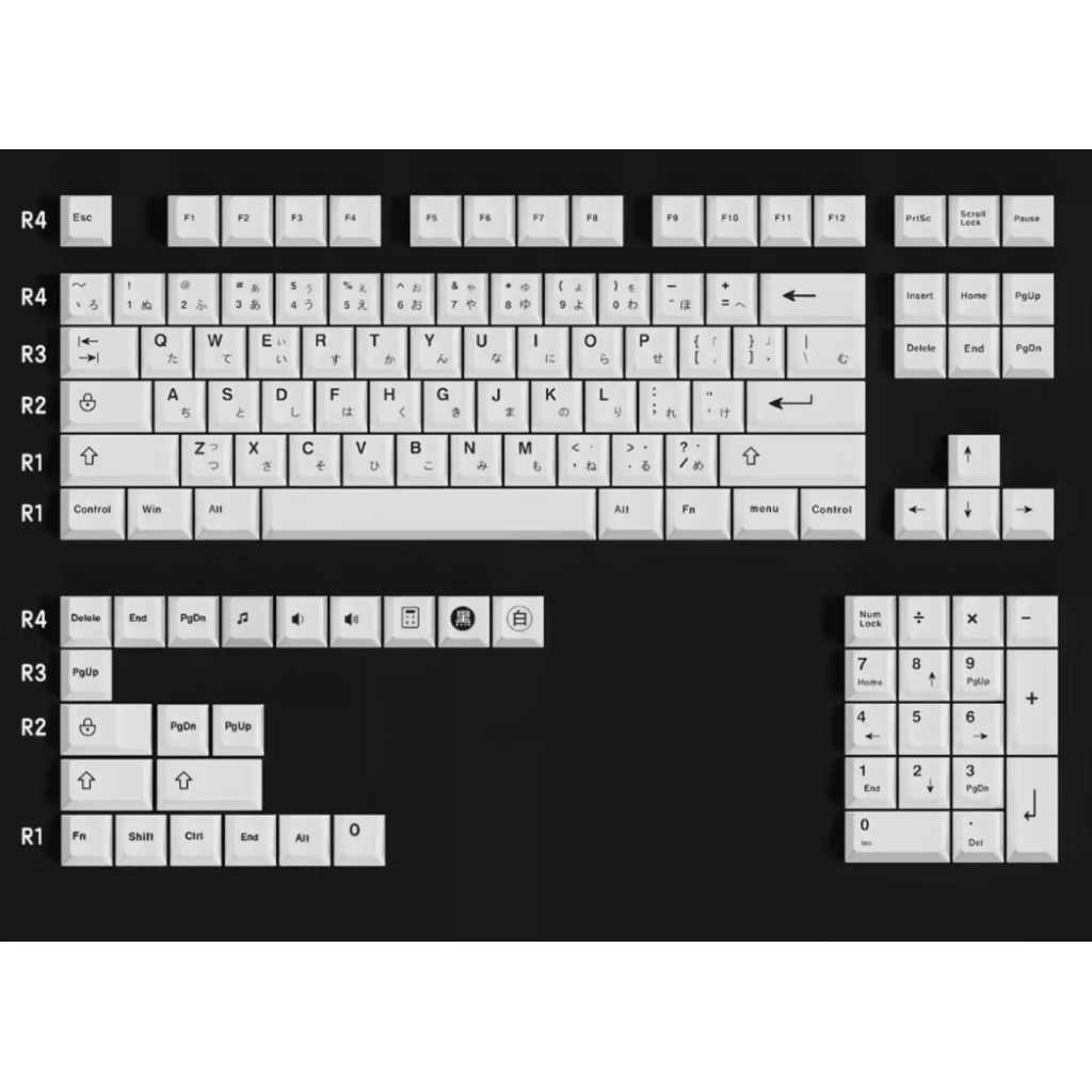 Jual Japanese Root Keycaps Minimalist PBT Dyesub Cherry Profile Keycap ...