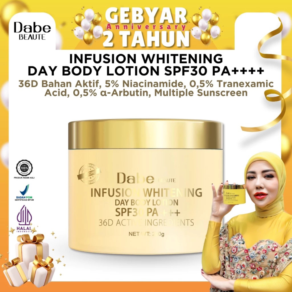 Jual READY // DABE BEAUTE [ANNIV DABE] INFUSION WHITENING DAY BODY ...