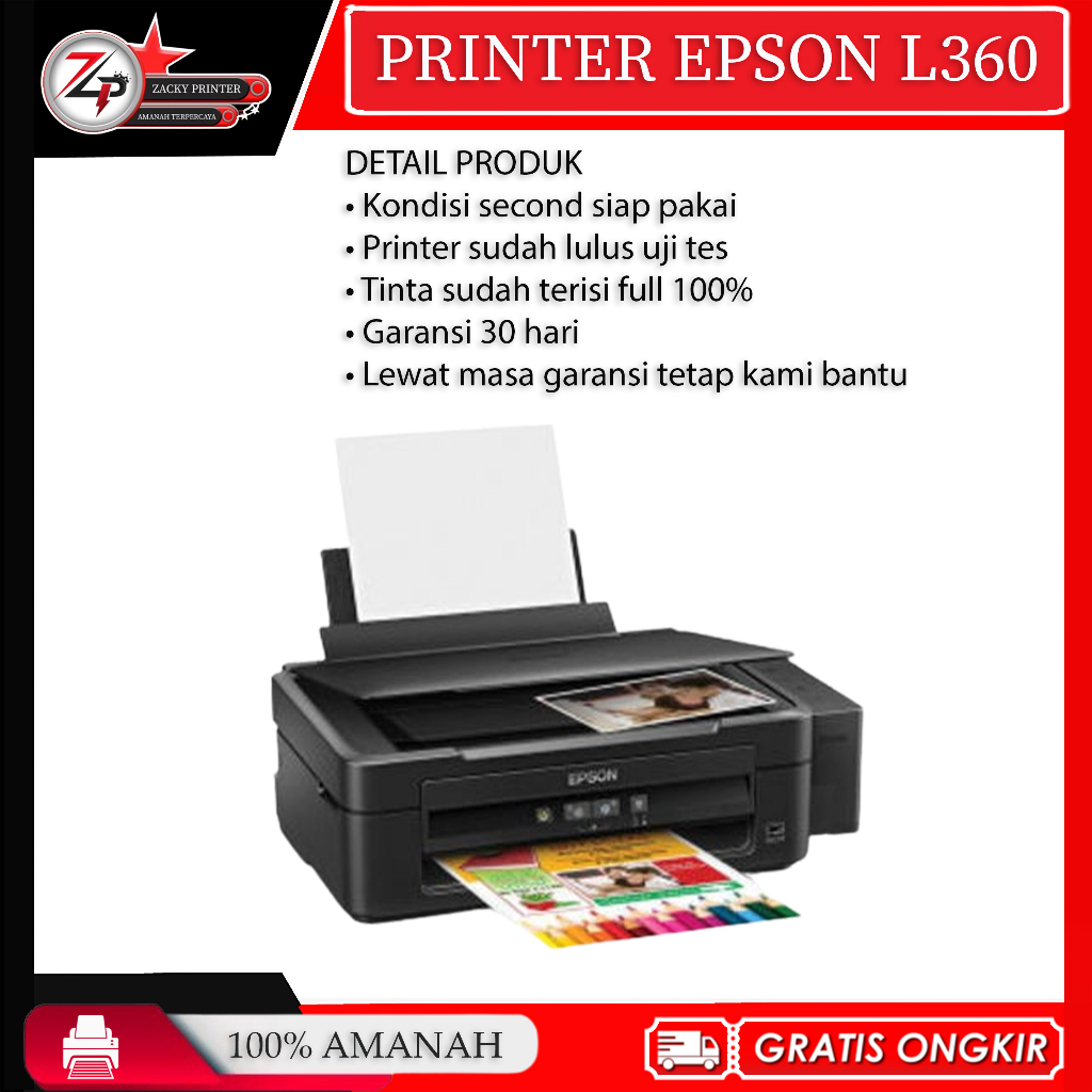 Jual Printer Epson L360 Print Scan Copy siap pakai langsung | Shopee ...