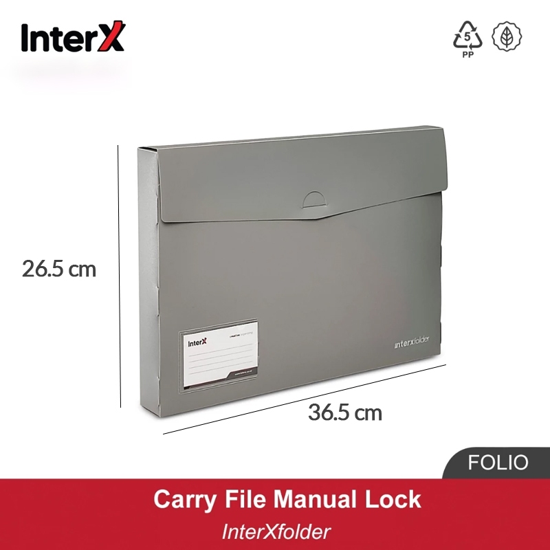 Jual Tas Dokumen / Carry File Box Inter X F4 4cm Tebal | Shopee Indonesia