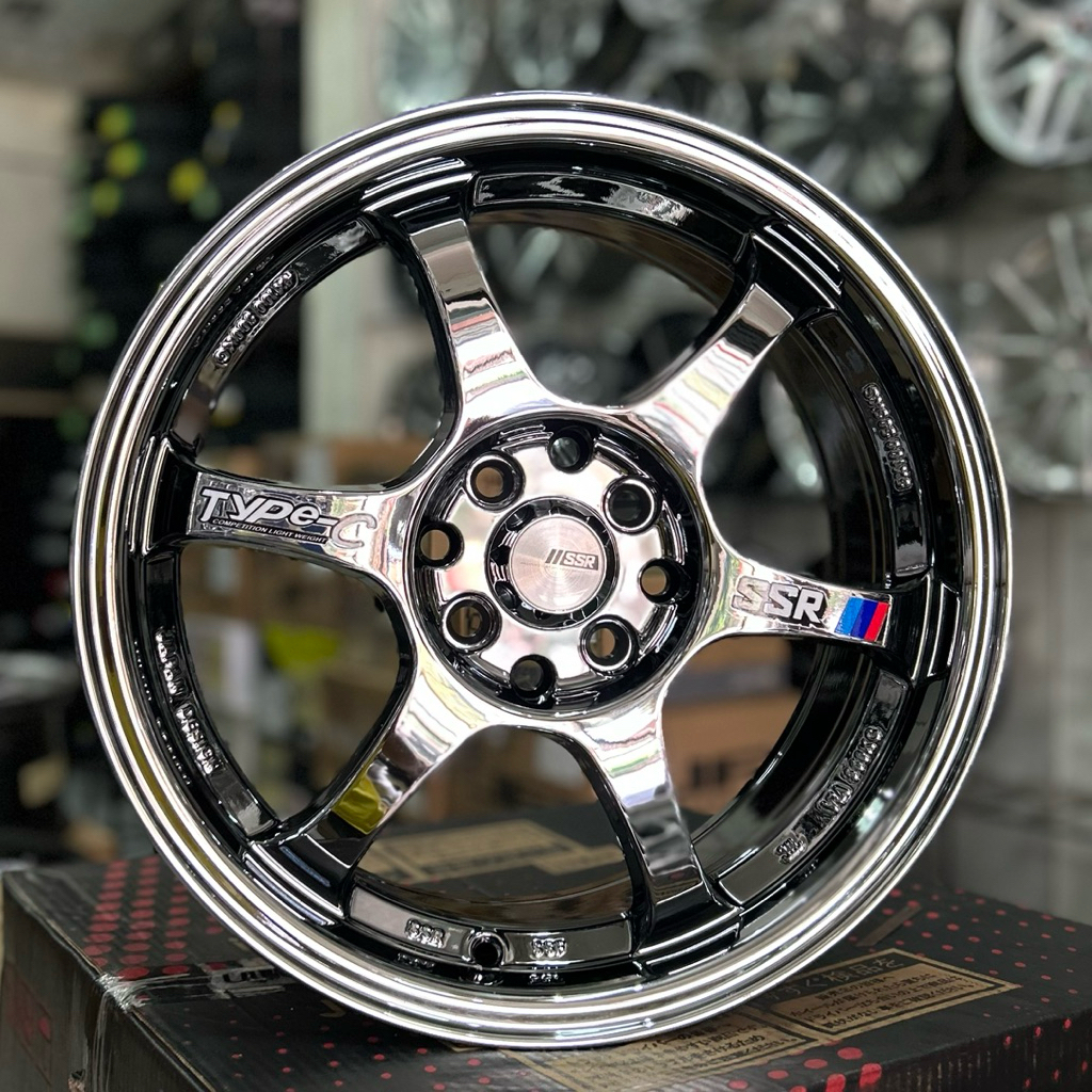 Jual Velg SSR Type C Ring 16 Lebar 7 Pcd 8x100/114.3 Et 38 Warna Black ...