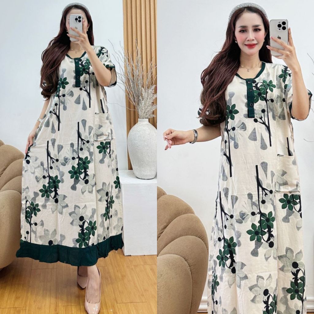 Jual DASTER REMPEL BUNGA ANGGREK BAHAN RAYON PREMIUM BUSUI FRIENDLY ...
