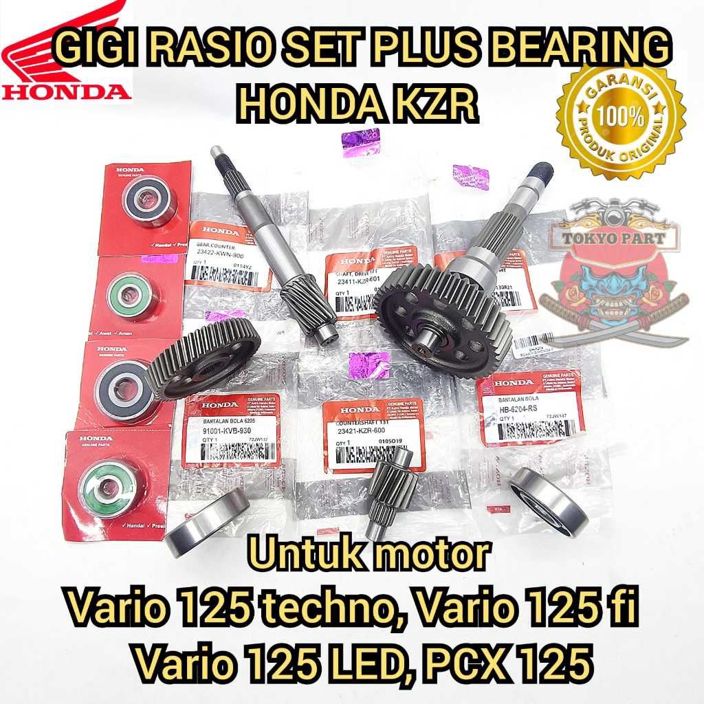 Jual GIGI RASIO SET PLUS BEARING HONDA KZR UNTUK MOTOR VARIO 125 TECHNO ...