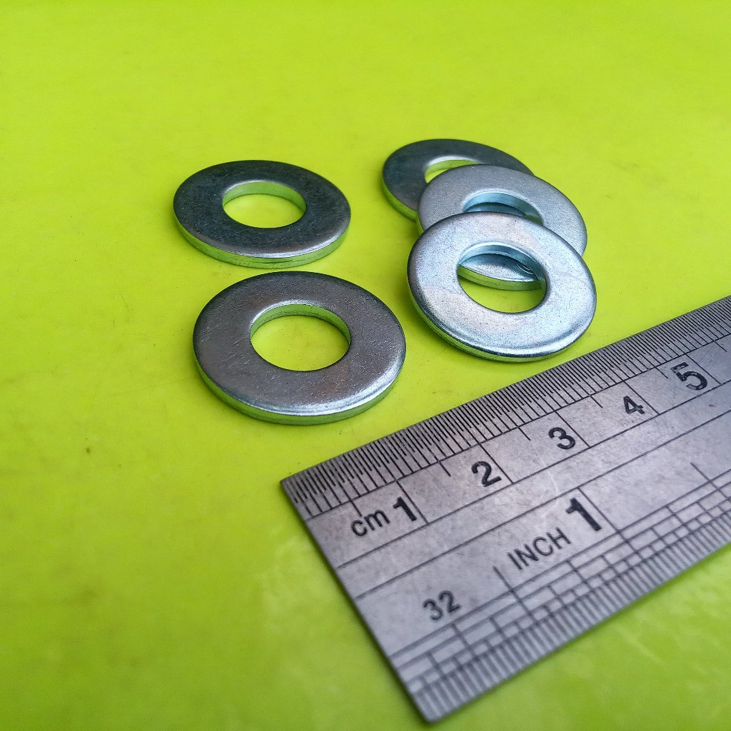 Jual RING PLAT M10 / PLATE M10 GALVANIS / WAHSER M10 PUTIH GALVANIZ ...