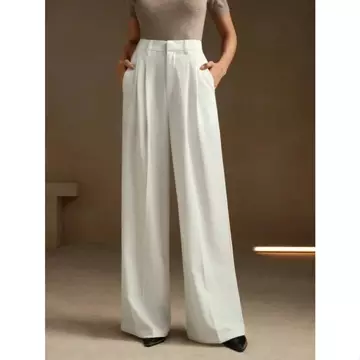 LARSUVE Marla Straight Pants — Celana Panjang Kulot Wanita High Waisted Cullote Pants