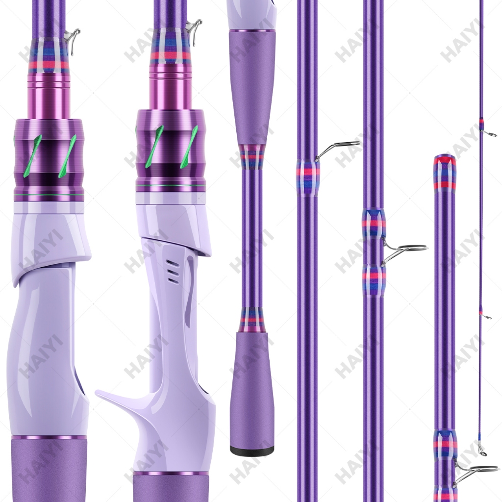 HAIYI FISHING Baru Ultra Ringan Casting Rod Medium Joran Pancing Karbon M Gaya Baru Joran Melompat Spin Power Fishing Rod Spinning Rod Joran Udang BC Joran Pancing 2 Bagian Spinning/Casting Pancing Putar/Casting Joran Pancing