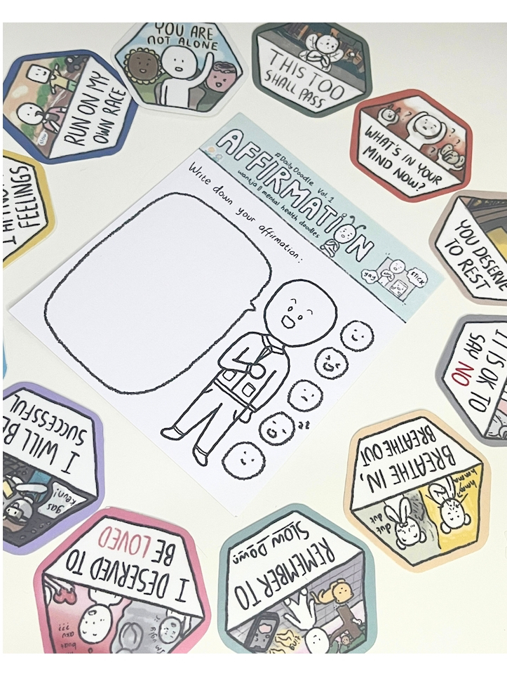 Jual Stiker Afirmasi Full Pack - Mental Health Doodles by Wantja ...