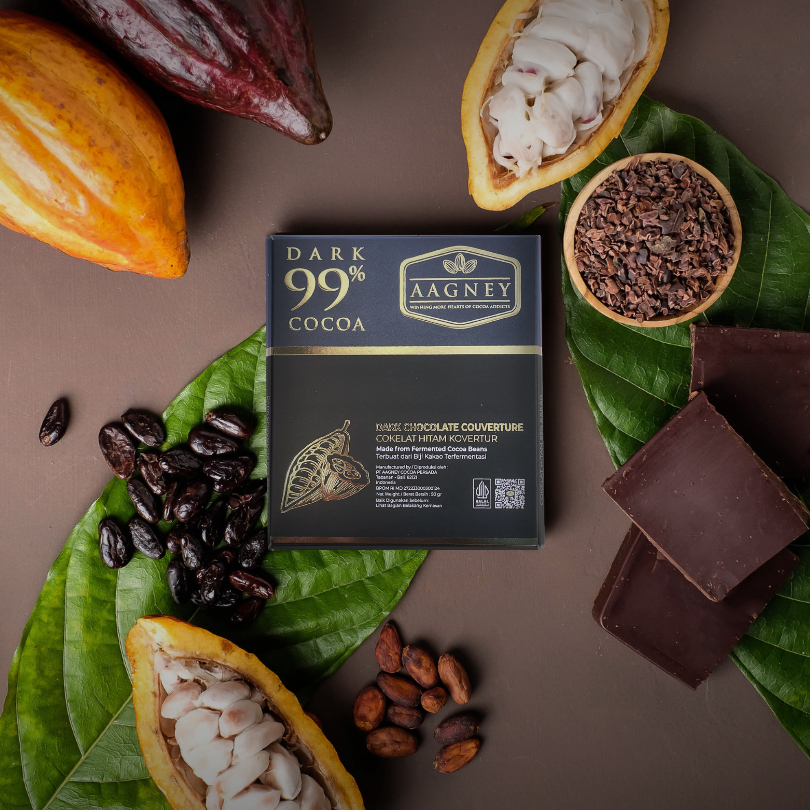 Jual Aagney Chocolate Couverture Dark 99% Cocoa 50gr | Cokelat Bali ...