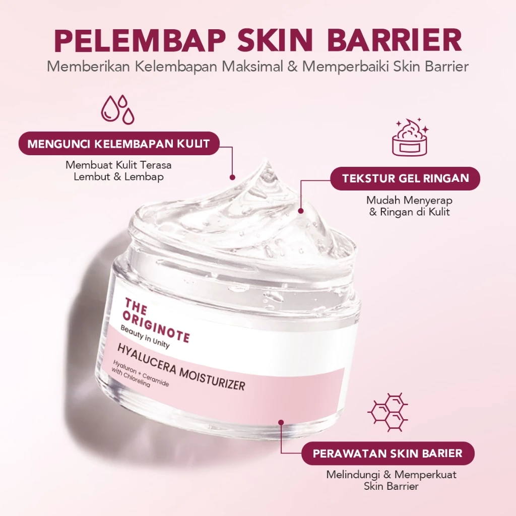 Hyalucera Gel Pelembab Wajah dan Primer Menghidrasi Skin Barrier Originote