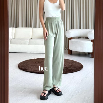 HEE Celana Kulot Knit Berkualitas Knit Pants Premium Long Cullotes Korean Loose Pants Trousers