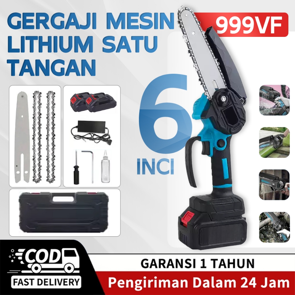Jual Mesin Chainsaw 6/8 Inch /Gergaji Listrik Tanpa Sikat Pemangkasan ...