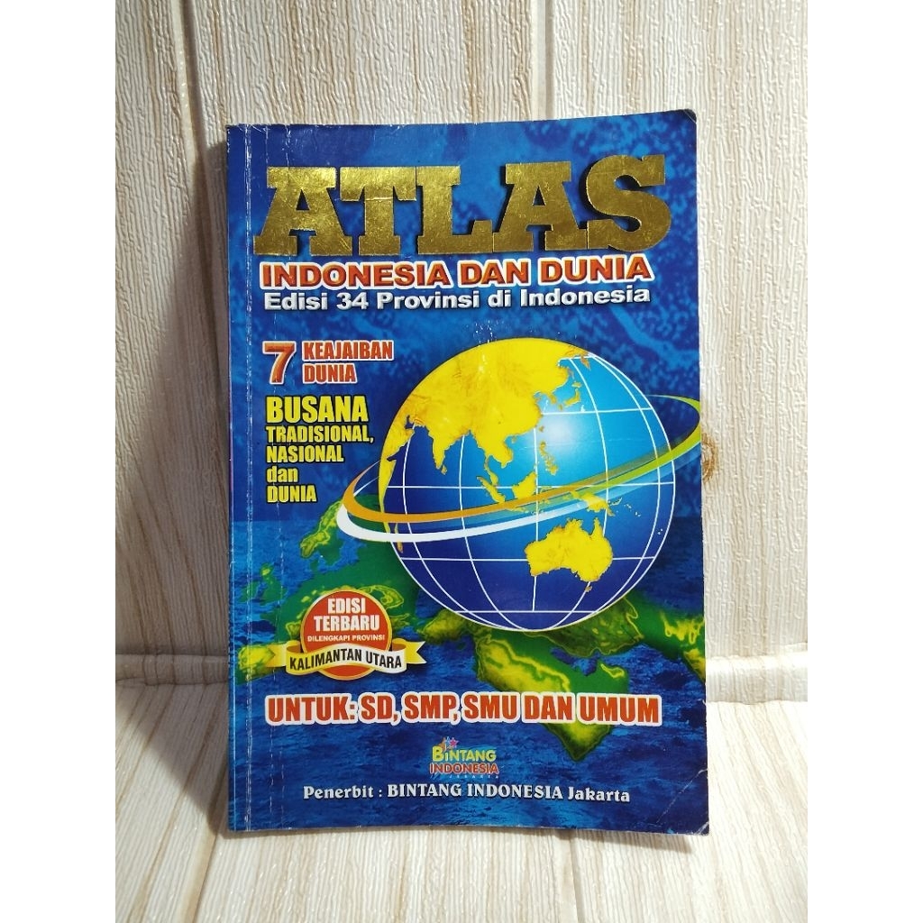 Jual Buku Atlas Indonesia dan Dunia edisi 38 provinsi A4 (24x32 cm ...