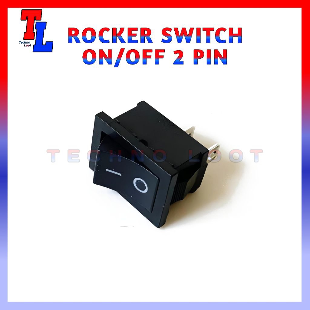 Jual Rocker Switch 2 Pin/Switch ON-OFF Warna Hitam | Shopee Indonesia