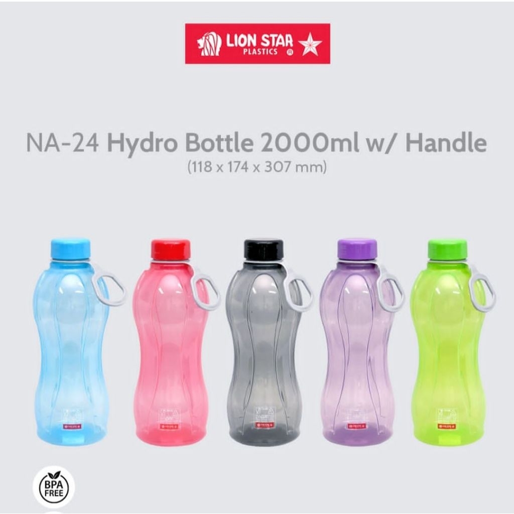 Jual LION STAR HYDRO BOTTLE 2000ML +Handle Botol Minum Plastik Jumbo ...
