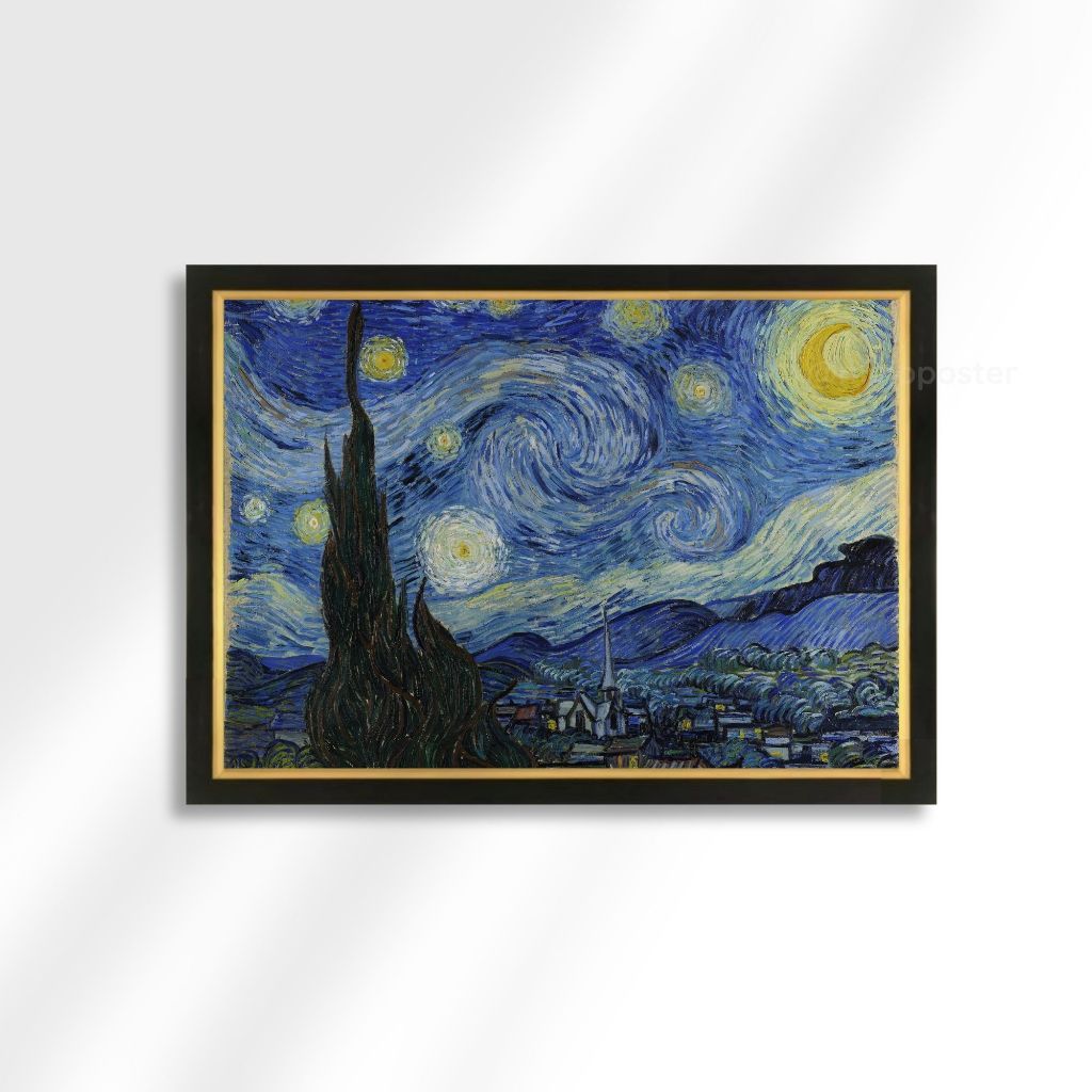 Jual Hiasan Dinding The Starry Night Lukisan Cetak Vincent Van Gogh ...