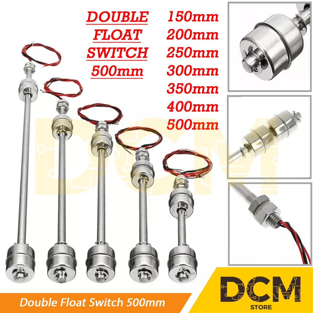 Jual Double Float Switch Dual Balls Stainless Water Level Sensor 500mm ...