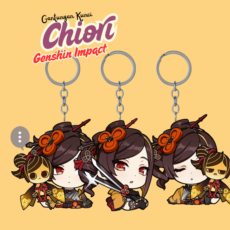 Jual Ganci Chiori Genshin Impact | Gantungan Kunci Akrilik UV 2 Sisi ...