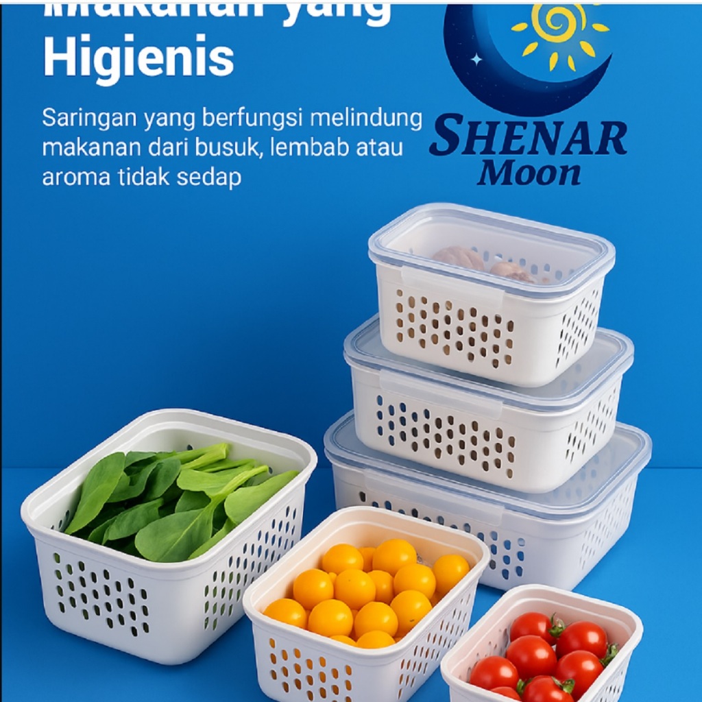 Jual SHENAR MOON HARROD STORAGE FOOD CONTAINER KOTAK PENYIMPANAN SAYUR ...