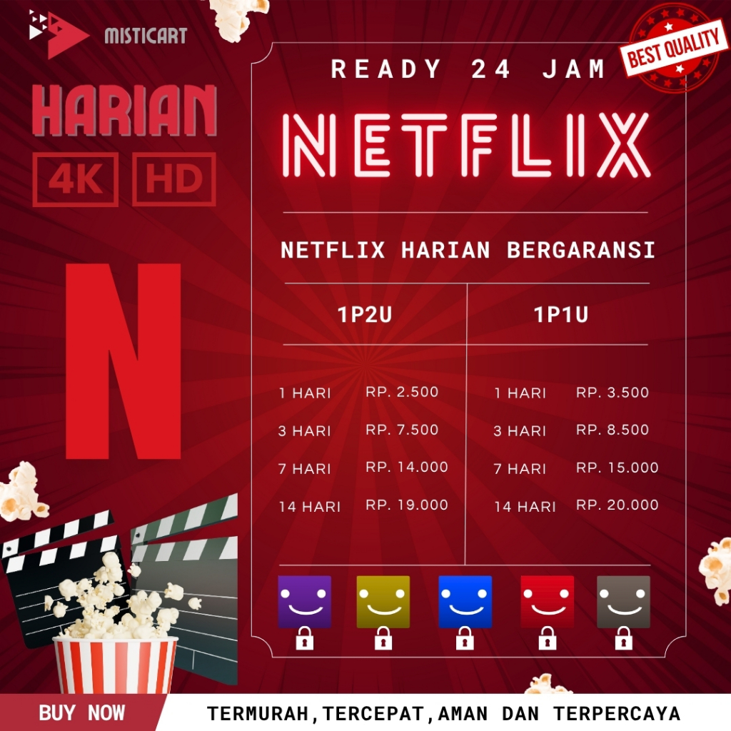 Jual NETFlIX HARIAN 1x 24 JeM BERGARANSI NO VEPM FULLDHR4KK | Shopee ...
