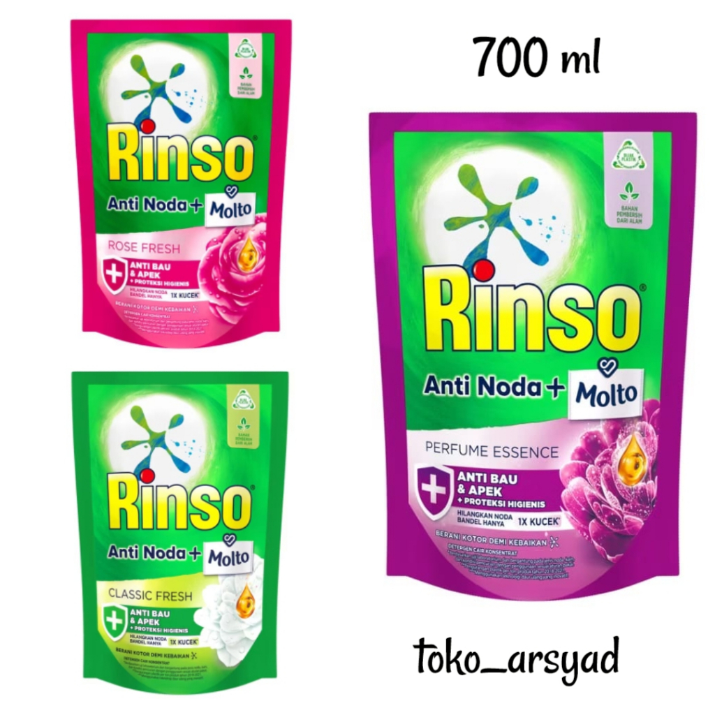 Jual Rinso Baru Detergen Cair Anti Noda Signature Perfume 700 ml ...