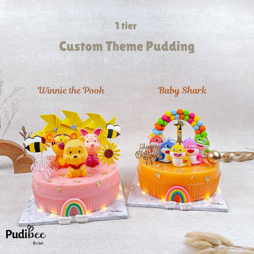 Jual Custom Theme Pudding (1 Tier) - Custom Puding Ulang Tahun Karakter ...