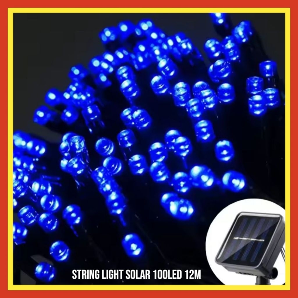 Jual Lampu Hias String Light Taman Solarcell Panel 100LED 12 Meter ...