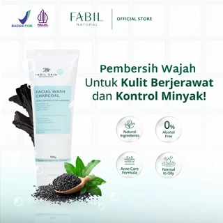 [Cuci Gudang] FABIL Facial Wash Charcoal Acne Control and Pore Minimiser - Sabun Wajah Untuk Mengontrol Minyak Berlebih Mengencangkan Kulit dan Mengecilkan Pori