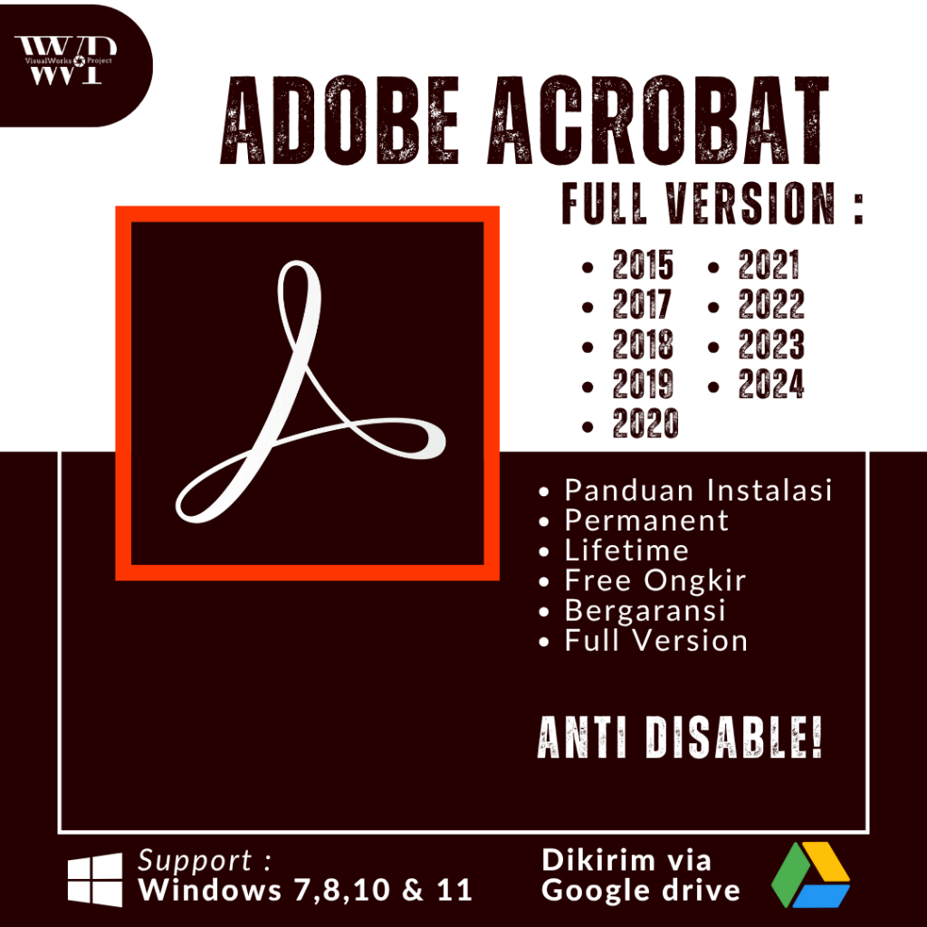 Jual Acrobat Pro DC Full Version Baru/Lama 2015-2024 | Shopee Indonesia