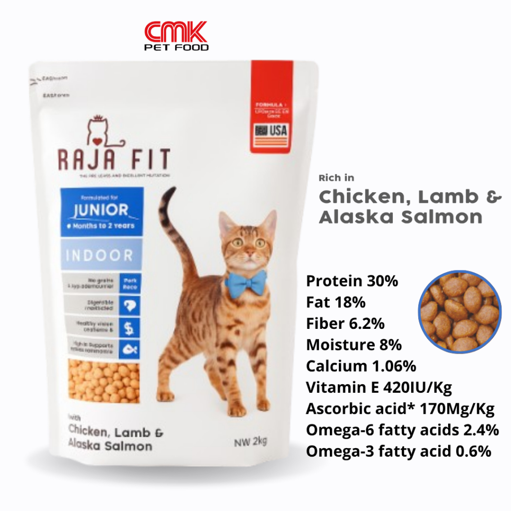 Jual CMK Raja Fit Cat Food Junior 2Kg - Untuk 6 bulan 2 tahun Dry Food ...