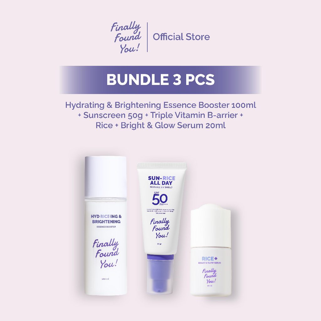 Jual Finally Found You! Bright Shield Set 3 PCS: RICE+ BRIGHT & GLOW ...