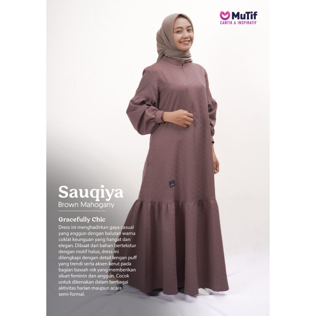 Jual GAMIS MUTIF TERBARU 2025 SAUQIYA BROWN MAHOGANY | Shopee Indonesia