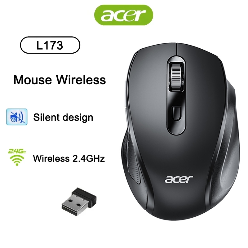 Jual Acer L173 Mouse Wireless 2.4GHz Silent Design - 100% Produk Baru ...