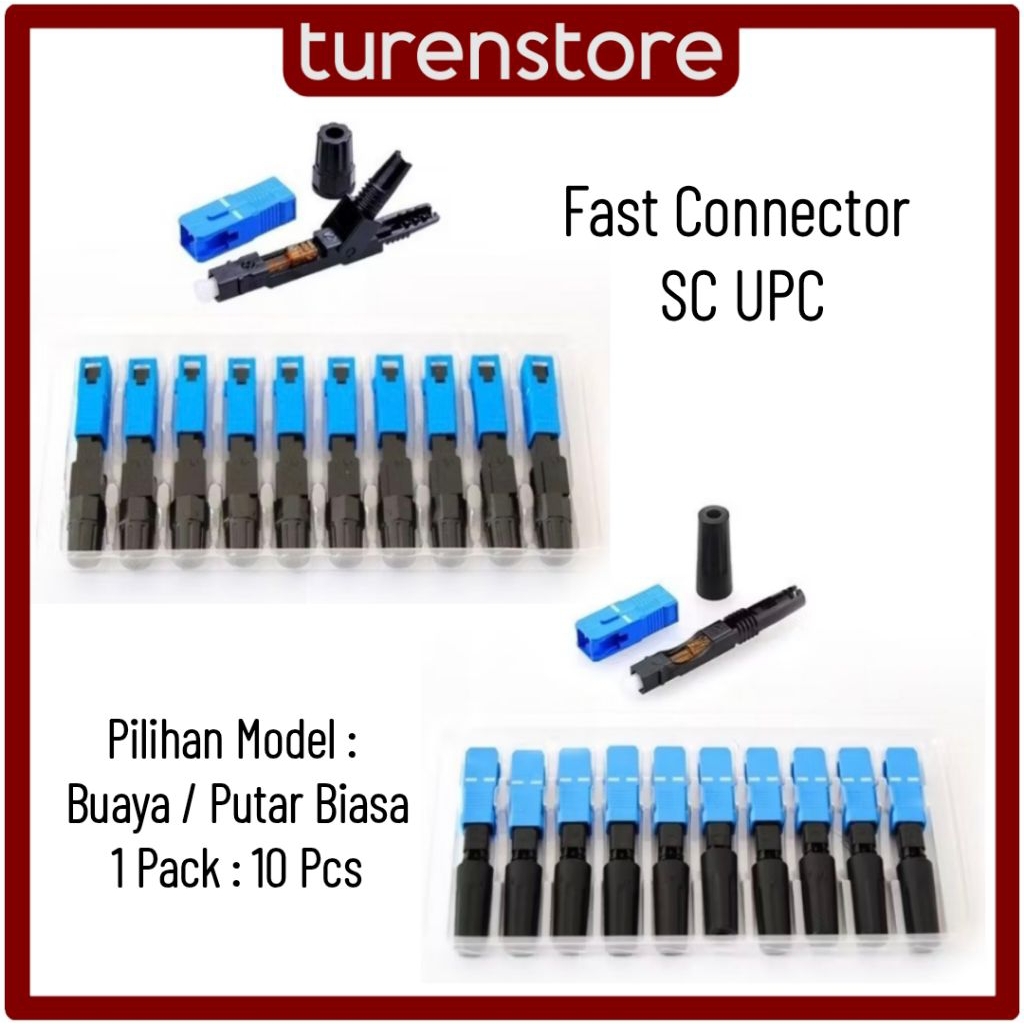 Jual Fast Connector SC UPC Konektor Fiber Optic FO model Buaya dan ...