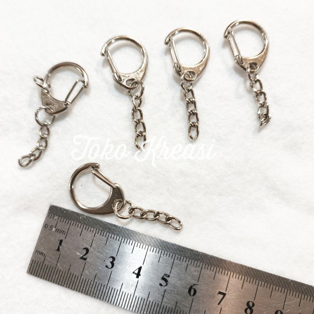 Jual (Per pcs) Kait Ganci 9 Gantungan Kunci + rantai | Shopee Indonesia