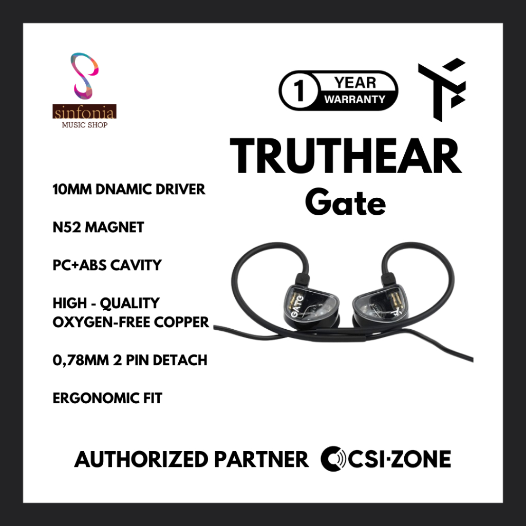 Jual TruthEar GATE 1DD Dynamic Driver In Ear Monitor Earphone | Shopee ...