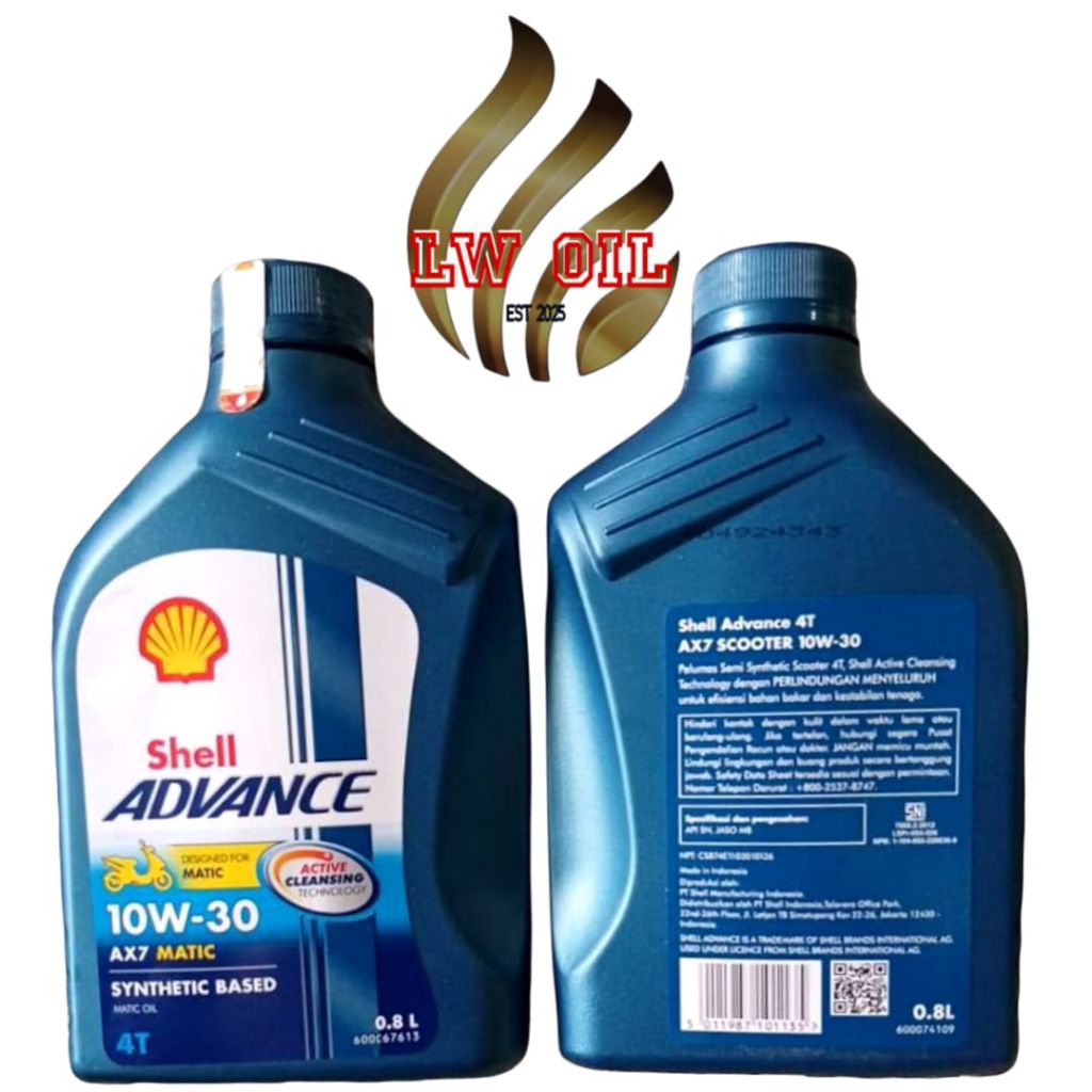 Jual Oli shell Advance AX7 Matic Sae 10w-30 0,8L | Shopee Indonesia