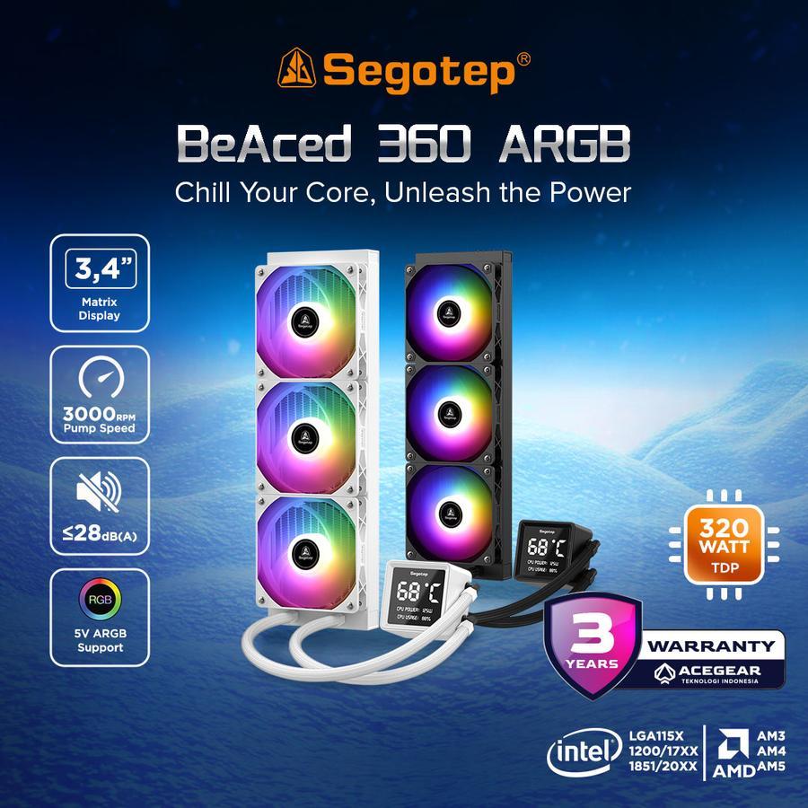 Jual SEGOTEP BEACED 360 ARGB LIQUID CPU COOLER (INTEL/AMD 360mm MATRIX ...