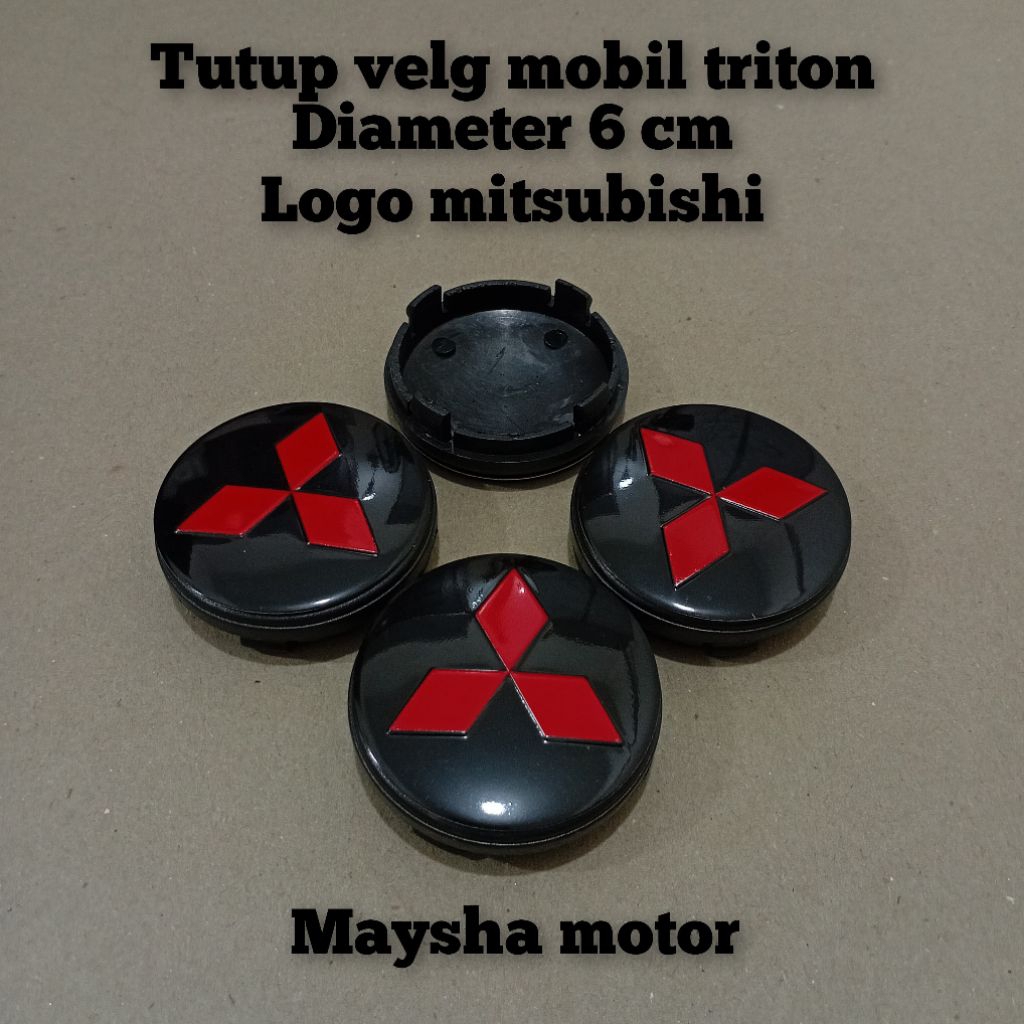 Jual dop roda tutup velg mobil Triton logo merah diameter 6cm harga ...