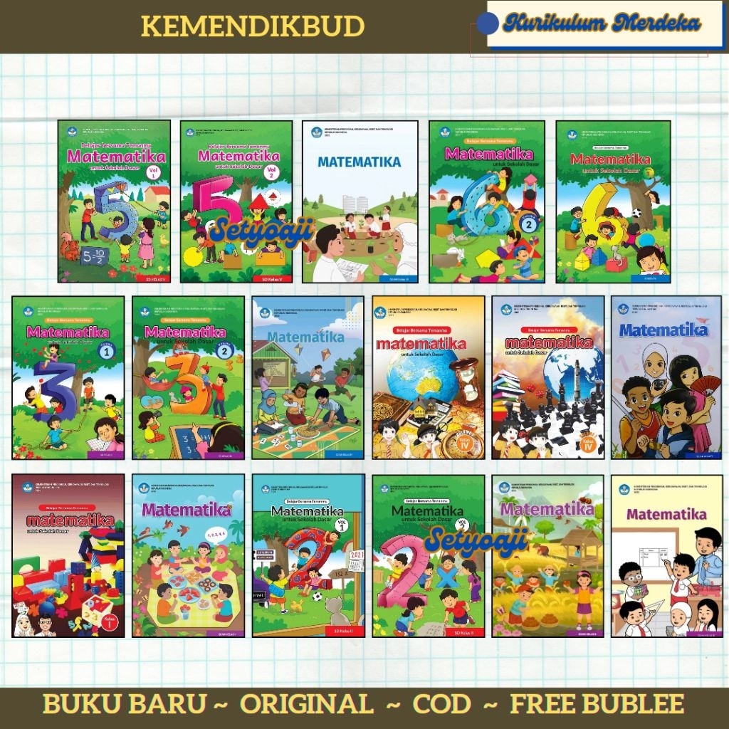 Jual Buku Siswa Matematika SD/ MI Kelas 1 2 3 4 5 6 Kurikulum Merdeka ...
