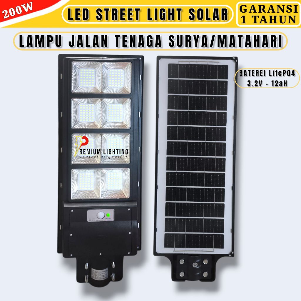 Jual Lampu Jalan 100W 150W LED PJU Solar Tenaga Surya Matahari 200W all ...