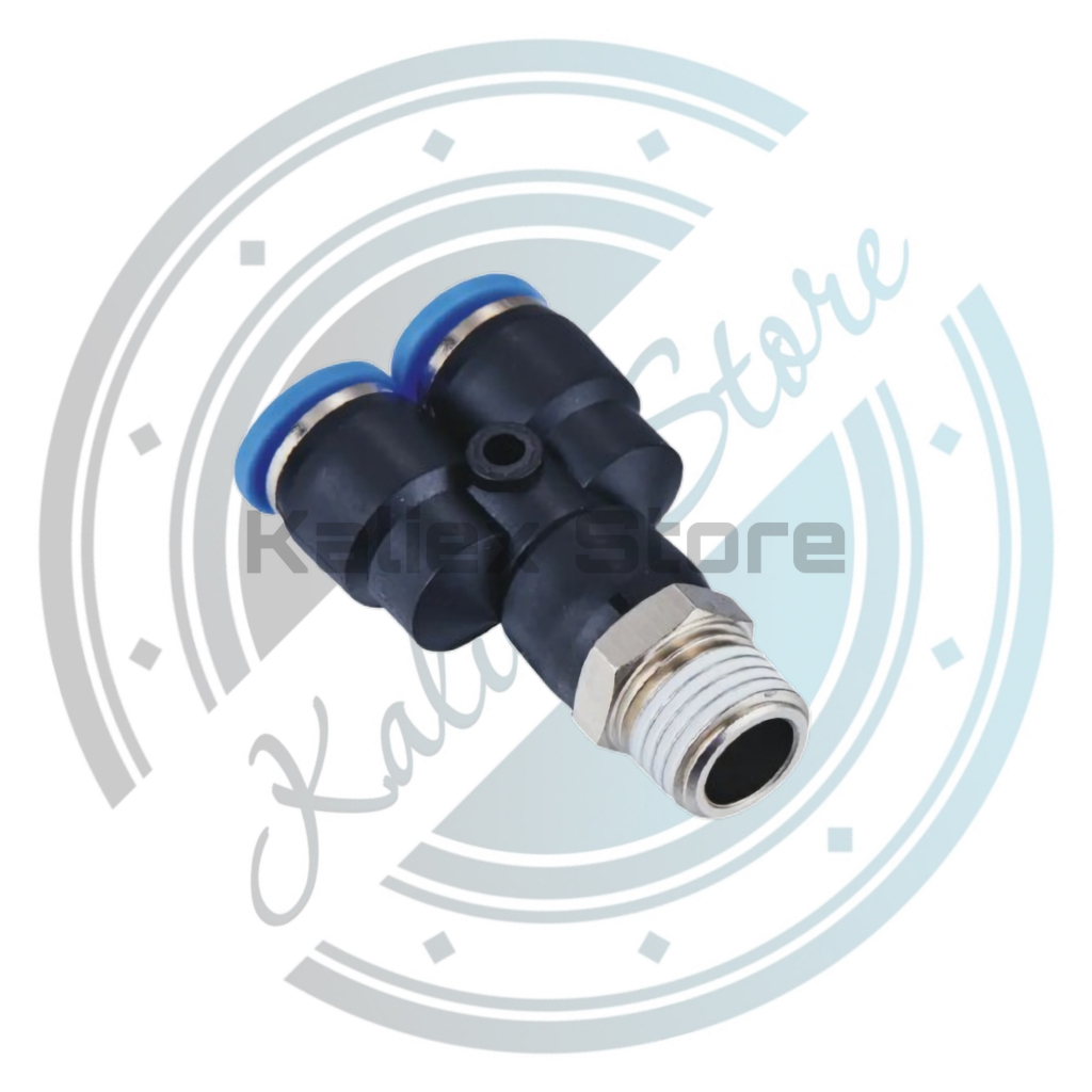 Jual PX06 Series - Fitting Pneumatic Yee Tube 6mm Drat Male - PX6 01 02 ...