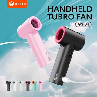 MIXIO GS-04 Mini Kipas Angin Turbo Strong Portable Handheld Rechargeable Mini Fan Lipat High Speed 17400RPM