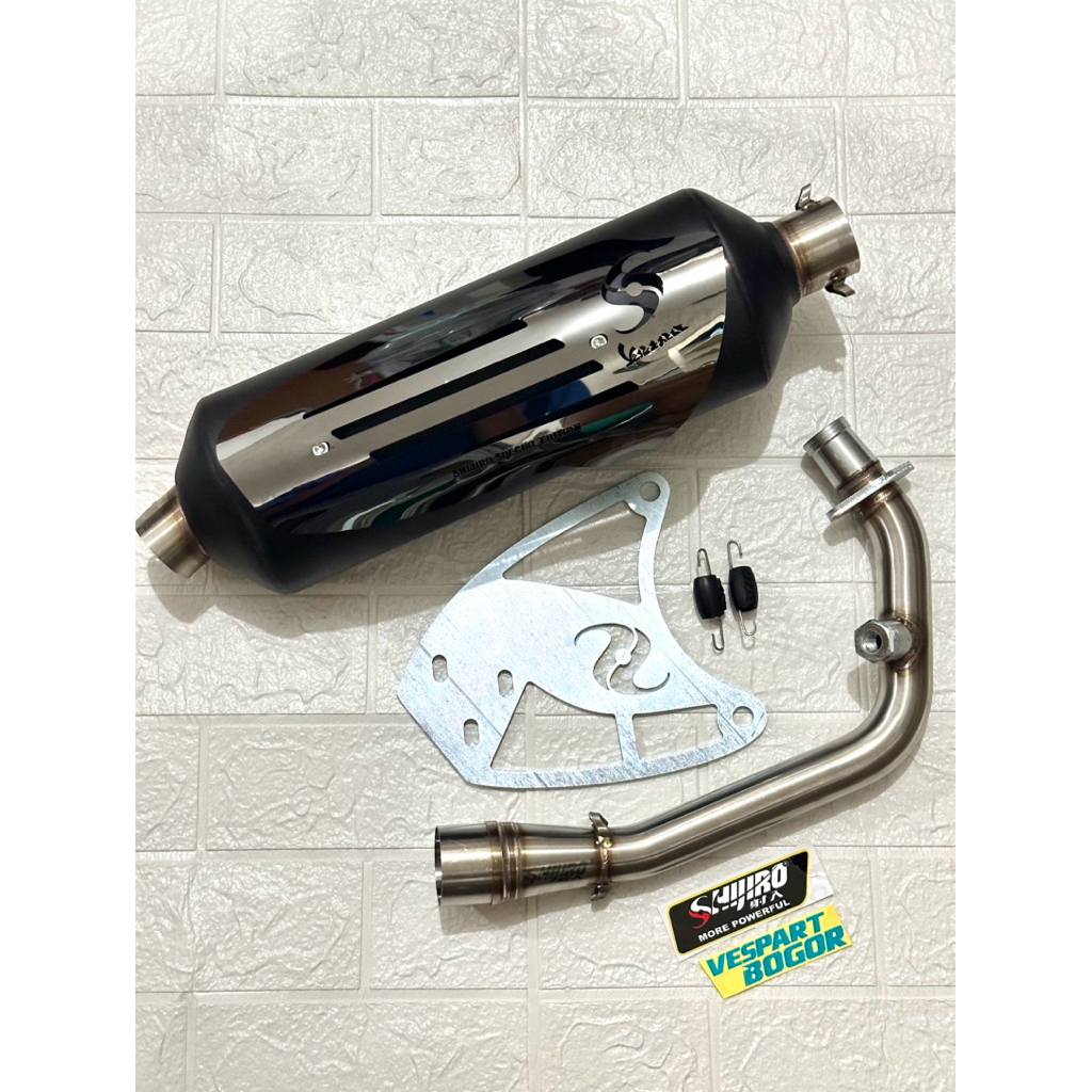 Jual knalpot shijiro standar racing special edition vespa matic iget/3v ...