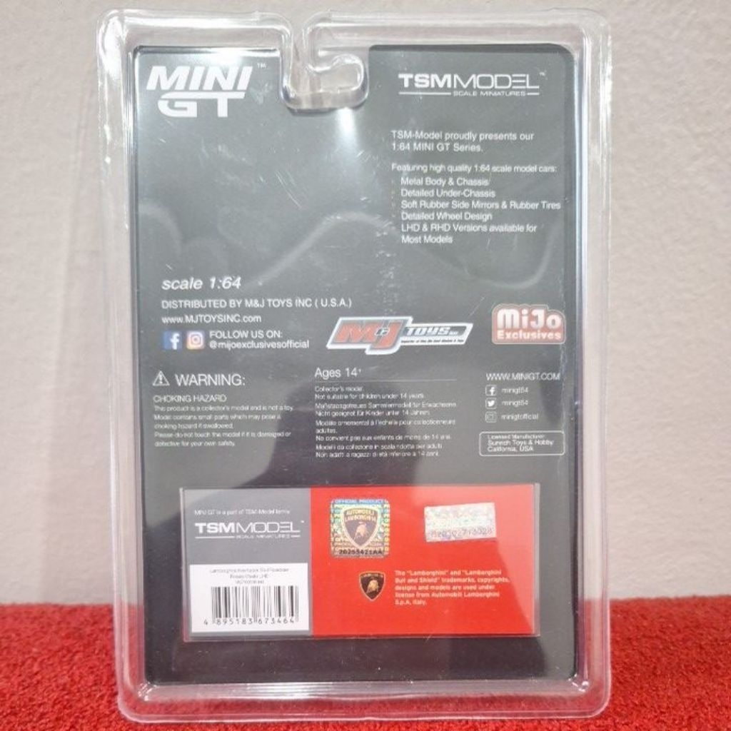 Jual Mini GT 506 Lamborghini Aventador SVJ Roadster Rosso Efesto ...