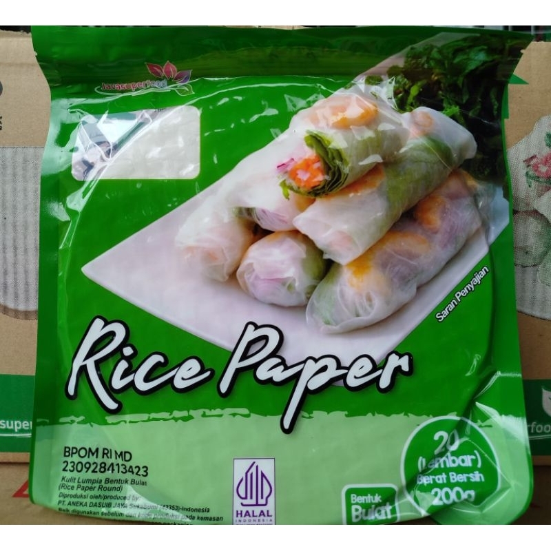 Jual RICE PAPER/KERTAS NASI/KULIT LUMPIA VIETNAM ISI 20 LEMBAR | Shopee ...