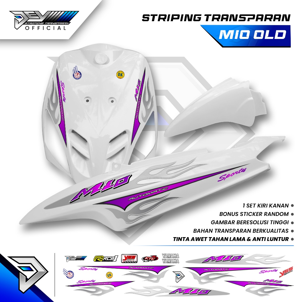 Jual STRIPING MIO SPORTY TRANSPARAN ORIGINAL | STICKER BODY YAMAHA MIO ...