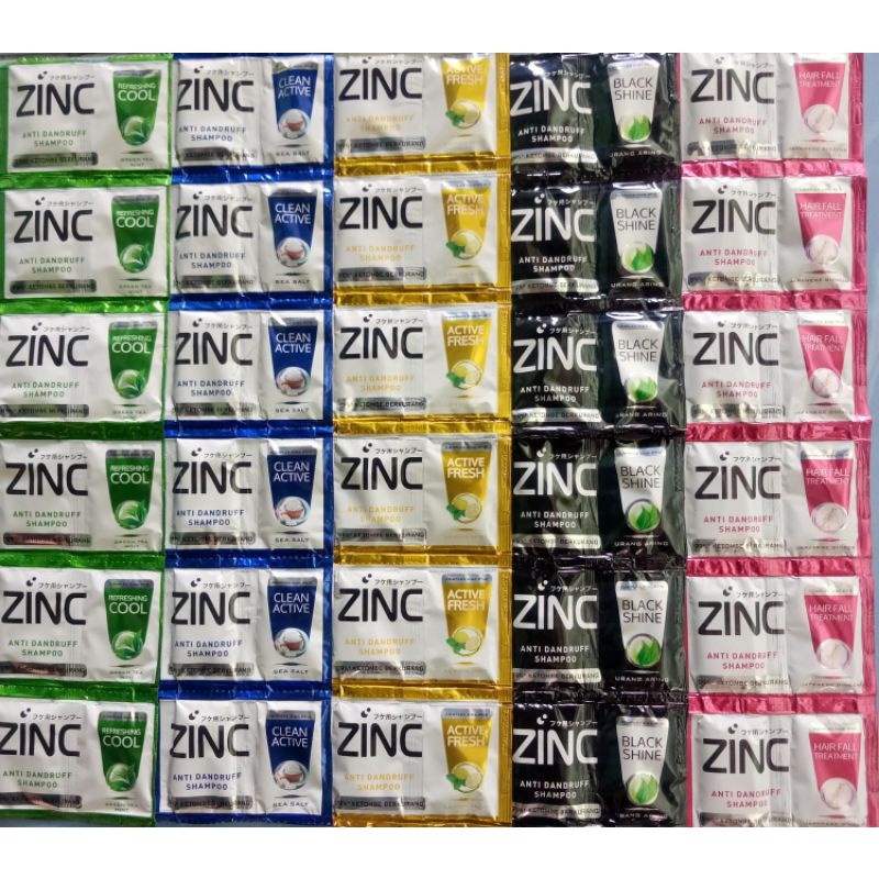 Jual ZINC Shampoo Sachet Anti Dandruff & Rambut Rontok Shampo Renceng ...